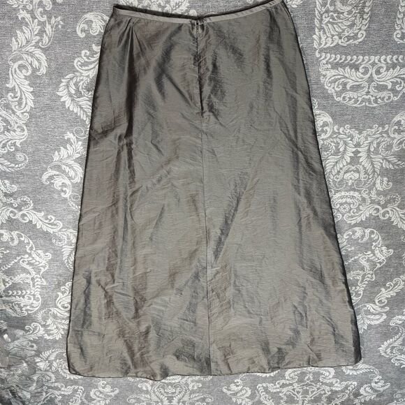 Laundry by Shelli Segal Women's Gray A-Line Midi Skirt Size 10 Vintage - Picture 2 of 8